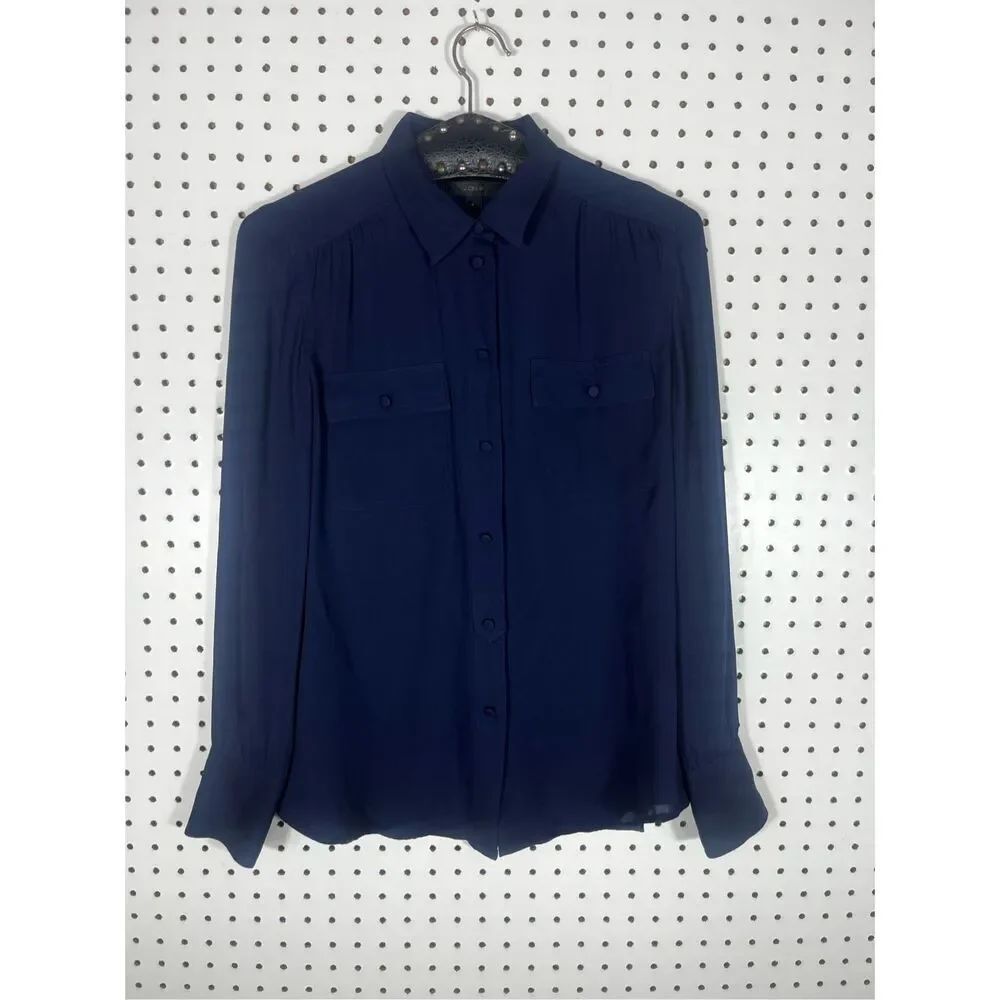 J.Crew button down silk blouse size 4